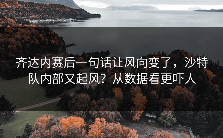 齐达内赛后一句话让风向变了，沙特队内部又起风？从数据看更吓人